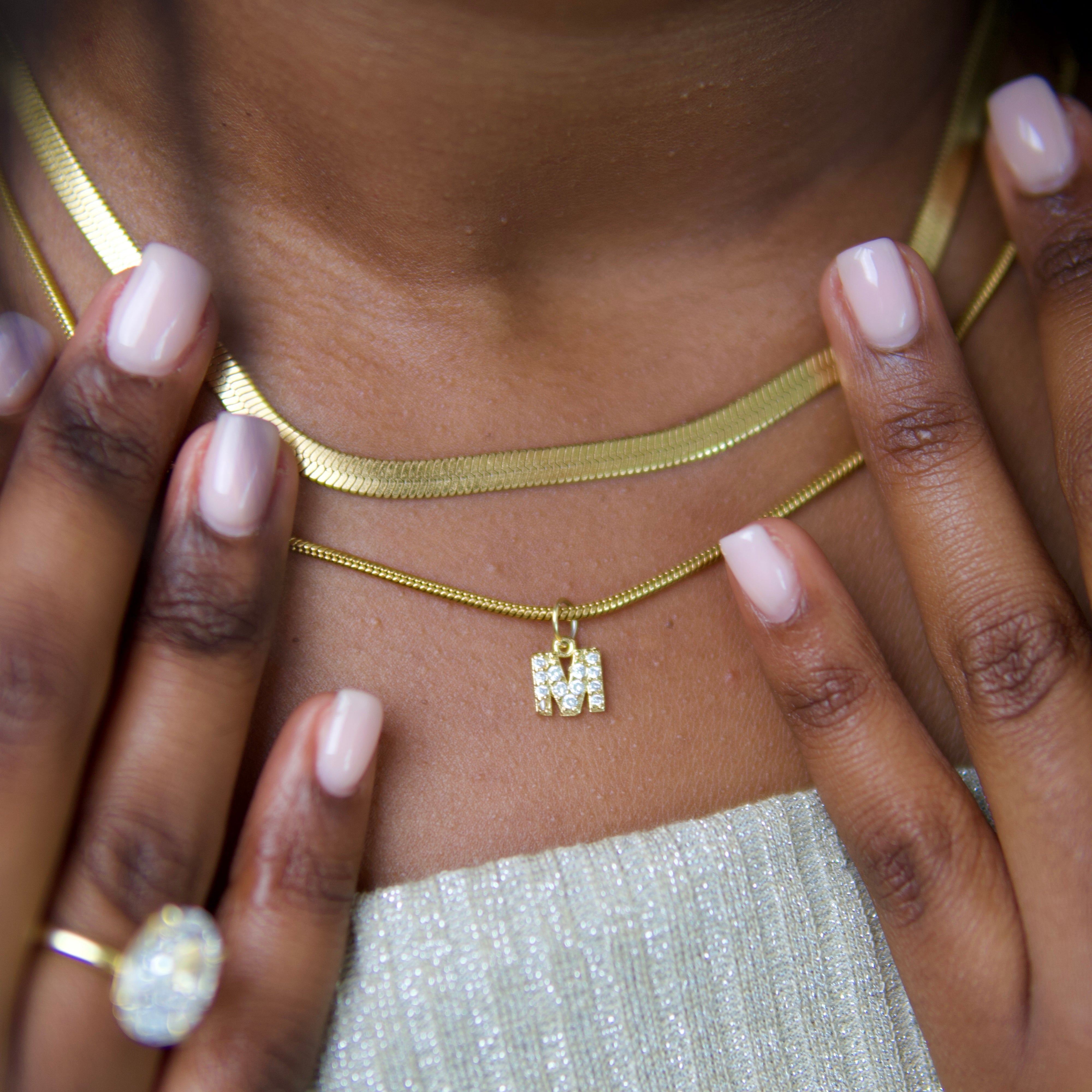 Dainty Gold Initial Necklace