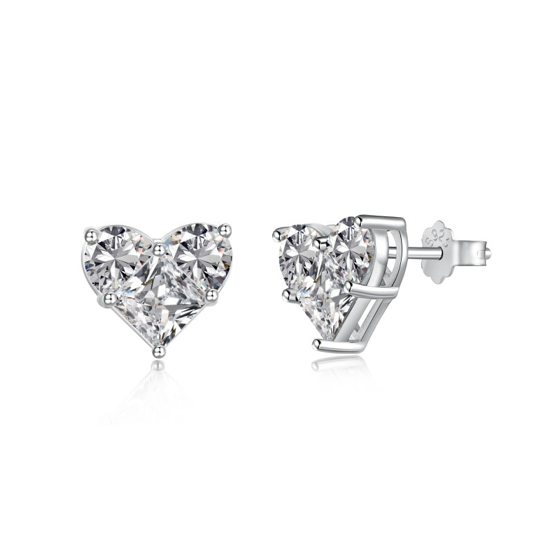 Love Girl 925 Silver Stud Earrings