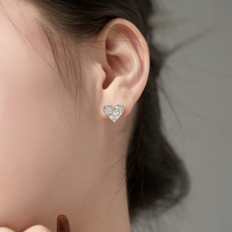 Love Girl 925 Silver Stud Earrings